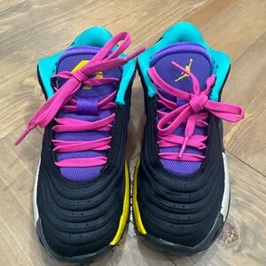 Jordan Kids Sneakers Black Pink Teal